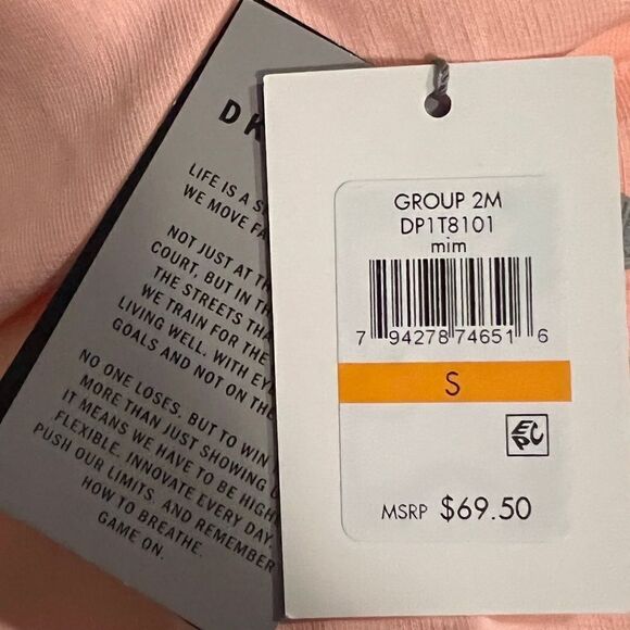 DKNY Sport Orange Pigment Dyed Two Tone Logo Distressed Hoodie Womens Small NWT - Picture 6 of 8